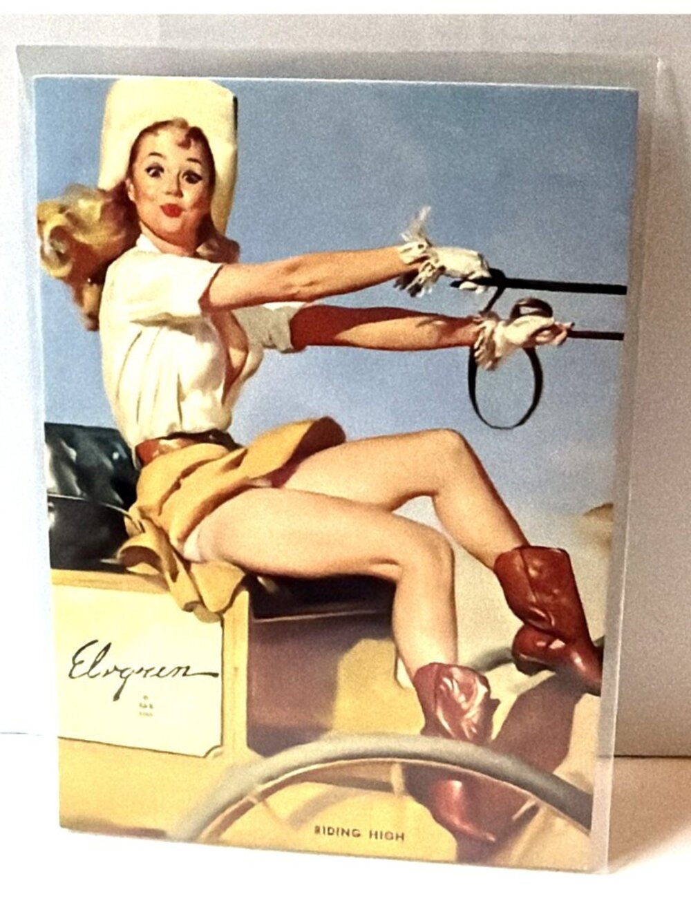 1993 Gil Elvgren Calendar Pinups Art Card Single #66 Riding High Comic Images